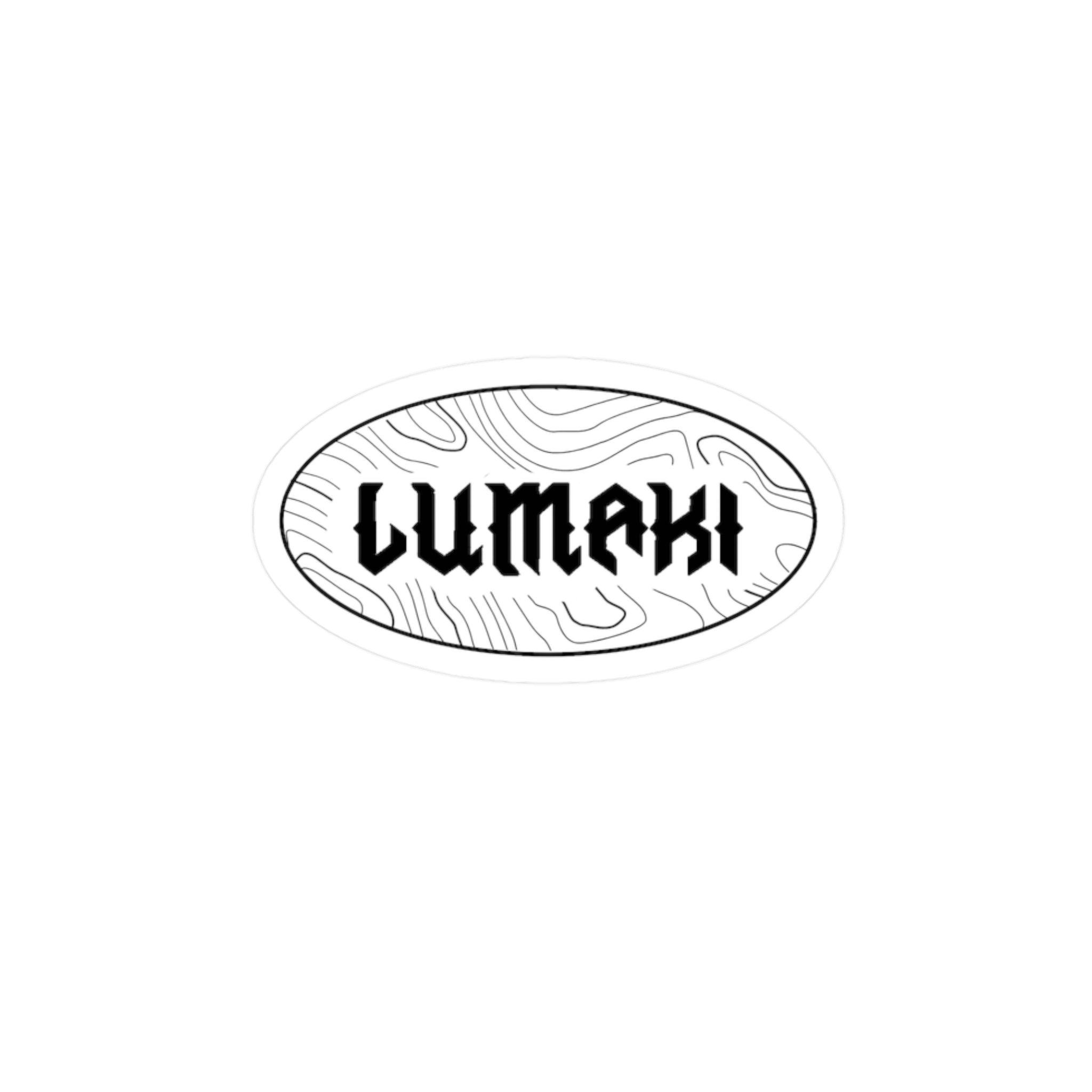 Lumaki Woodgrain Kiss-Cut Vinyl Decal (Oval Sticker)