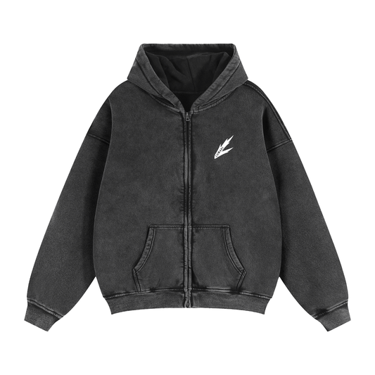 Boxy full zip hoodie