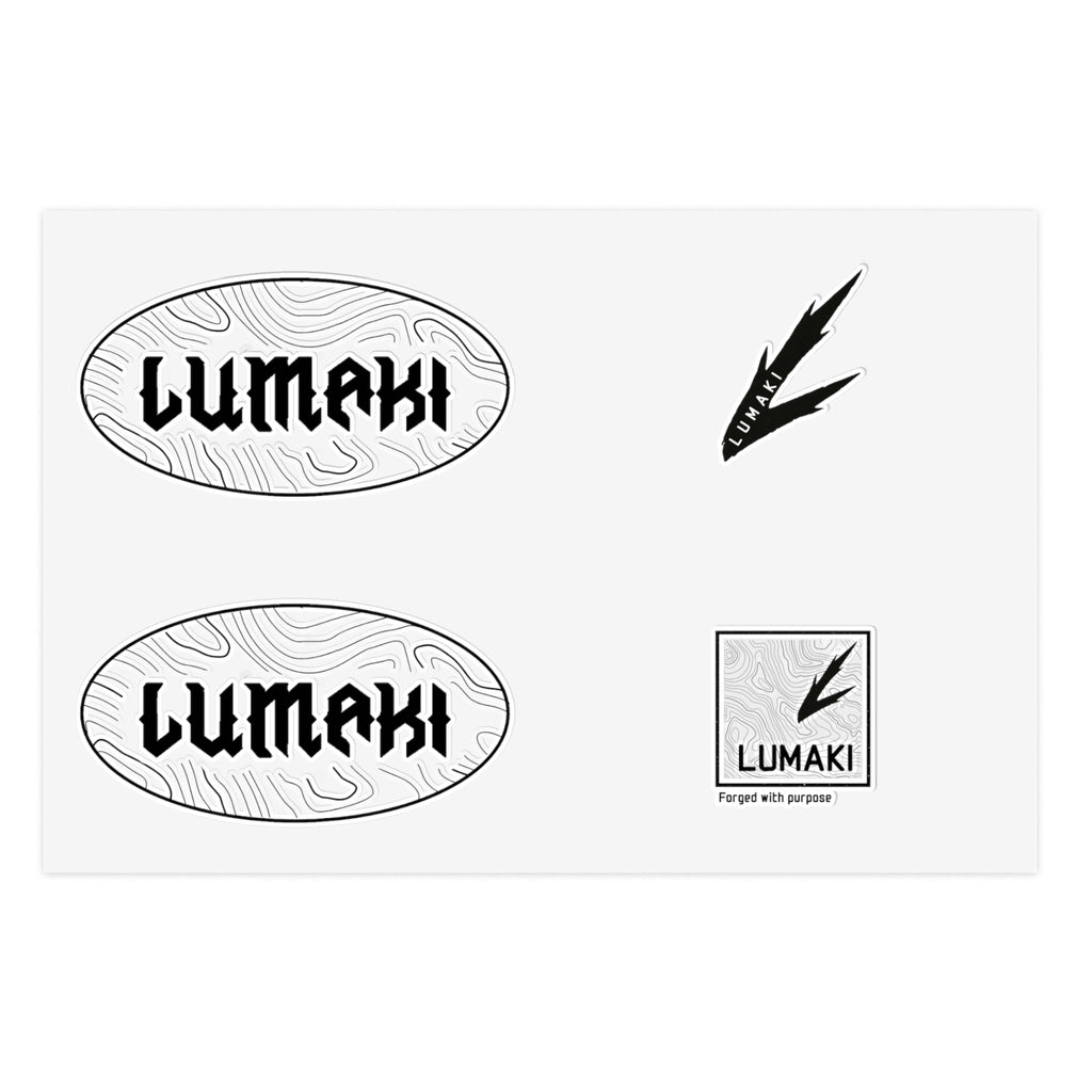 Lumaki Logo Sticker Sheet — Branded Decal Pack (Includes Oval & Lightning Designs)