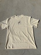 LUMAKI Leaf design Heavyweight Cotton T-Shirt