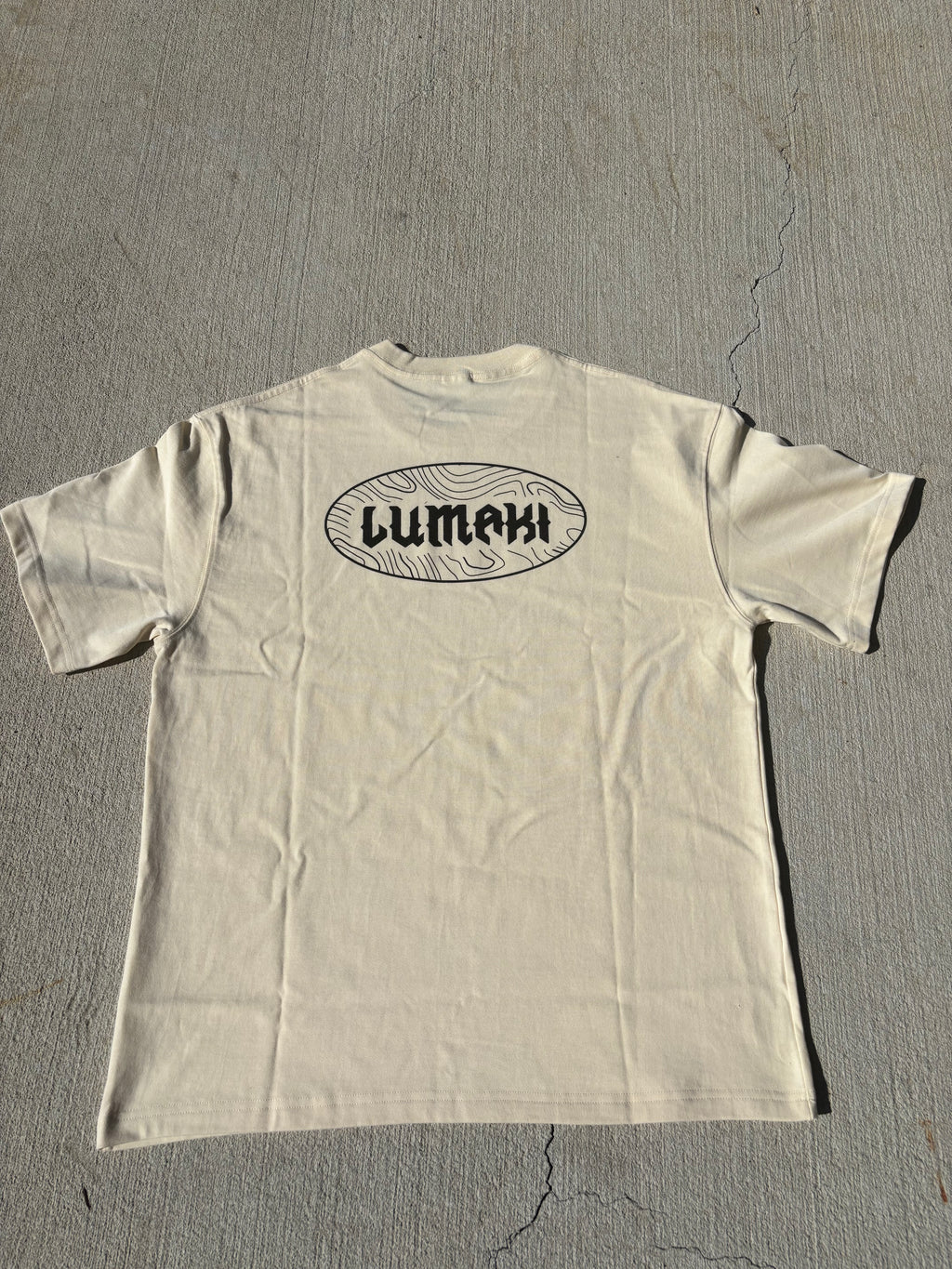 LUMAKI Leaf design Heavyweight Cotton T-Shirt