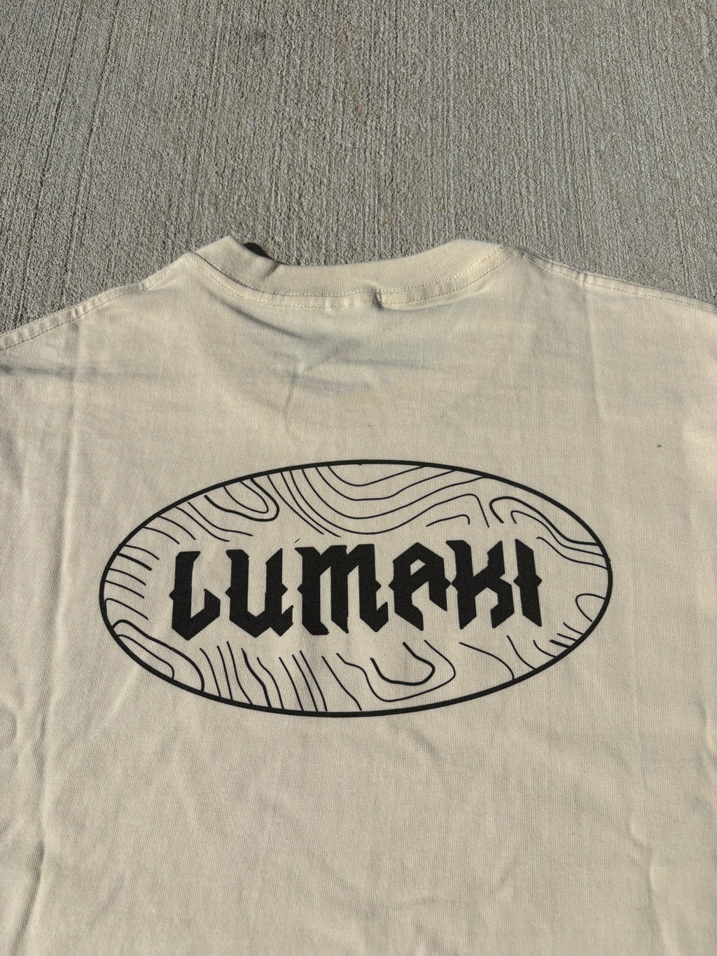LUMAKI Leaf design Heavyweight Cotton T-Shirt